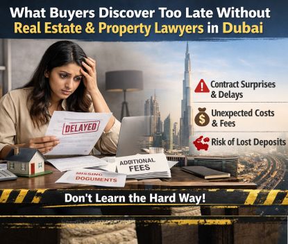 ما يكتشفه المشترون متأخراً جداً بدون محامين متخصصين في العقارات في دبي